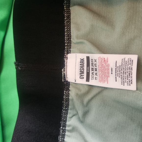 Gymshark Ladies XXL Leggings Green w/Blk Waist - Picture 6 of 9